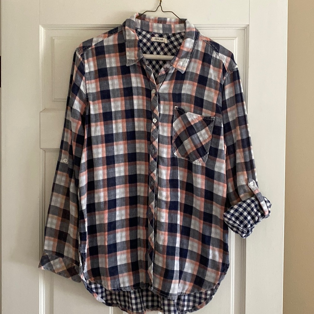 Cute super soft cotton button-down
